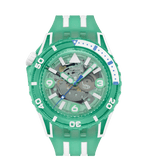 Load image into Gallery viewer, Swatch Medusae SSCU09L100 - cassa verde acqua - quadrante verde acqua trasparente - cinturino silicone verde acqua