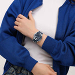 Load image into Gallery viewer, Swatch Sea wasp SSCU09N100 - cassa blu - quadrante blu trasparente - cinturino silicone blu - polso