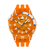 Load image into Gallery viewer, Swatch Pacific sea nettle SSCU09O100 - cassa arancione - quadrante arancione trasparente - cinturino silicone arancione