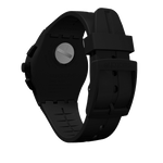 Load image into Gallery viewer, Swatch Nitespeed SUSB402 - cinturino silicone nero - cassa plastica nera - quadrante blu con datario e cronografo