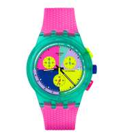 Swatch Neon Flash Arrow SUSG408 - cronografo ispirazione anni '90 -multicolor