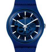 Swatch Ocean Pay! SVIN103-5300 - cinturino e cassa blu - quadrante blu trasparente