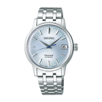 Load image into Gallery viewer, Quadrante smaltato blu satinato con finitura soleil e dettagli raffinati del Seiko Presage Cocktail Automatic SRP841J1