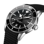 Load image into Gallery viewer, Profilo laterale della cassa rotonda in acciaio inox con vetro zaffiro bombato e lunetta unidirezionale.