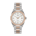 Load image into Gallery viewer, Tissot PRC 100 Solar 34mm Madreperla con cassa acciaio PVD rosa garofano e quadrante in madreperla.