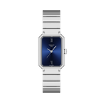 Load image into Gallery viewer, Tissot SRV 30mm con cassa rettangolare in acciaio inox e quadrante blu.