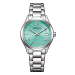 Load image into Gallery viewer, Vagary Timeless IB9-611-71 con cassa in acciaio da 32 mm e quadrante turquoise.