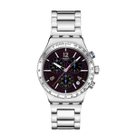 Load image into Gallery viewer, Swatch Purple Glow YVS533G - bracciale e cassa acciaio - quadrante nero cronografo