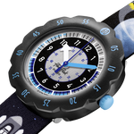 Load image into Gallery viewer, Flik Flak MOON AND BACK FPSP057 - nero - cinturino tema spazio