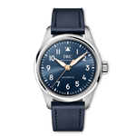 Load image into Gallery viewer, IWC Pilot’s Watch Automatic 36 Le Petit Prince IW458802 - cinturino pelle blu - cassa acciaio - quadrante blu