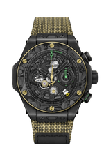 Load image into Gallery viewer, Hublot Big Bang Usain Bolt Ceramic Carbon 421.CQ.1140.NR.USB26 - cassa ceramica nera - cinturino tessuto - quadrante scheletrato