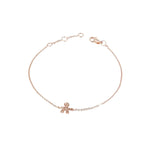 Load image into Gallery viewer, Le Bebé Bracciale bimbo oro rosa con pavé di brillanti LBB327