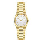 Load image into Gallery viewer, Bulova Super Seville 97L189 - bracciale e cassa acciaio dorato - quadrante bianco