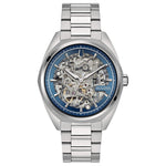 Load image into Gallery viewer, Bulova Surveyor Automatic Skeleton 96A292 - bracciale e cassa acciaio - quadrante blu con vista movimento