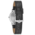 Load image into Gallery viewer, Bulova Classic Elegant 96B104 - cinturino pelle nera - cassa acciaio - quadrante argento con datario