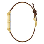 Load image into Gallery viewer, Bulova Tony Bennett 97B235 - cinturino pelle marrone - cassa acciaio placcato oro giallo - quadrante nero con datario