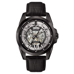 Load image into Gallery viewer, Bulova Sutton Skeleton 98A304 - cinturino pelle nero - cassa acciaio nero - quadrante grigio con movimento a vista