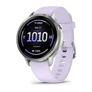 Garmin Venu® 4 - 41 mm 010-03013-01 - cinturino silicone bianco - cassa acciaio - quadrante multifunzione nero