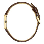 Load image into Gallery viewer, Citizen Square EG2797-13A - cinturino pelle marrone - cassa acciaio dorato - quadrante bianco
