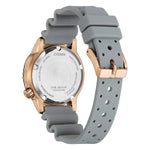 Load image into Gallery viewer, Citizen Promaster Blue Dial EO2023-00W - cinturino gomma grigia - cassa acciaio color oro rosa - quadrante verde e blu con datario - fondello