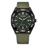 Load image into Gallery viewer, Citizen Metropolitan Sport BM7635-01X - cinturino e quadrante verde - cassa nero