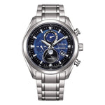 Load image into Gallery viewer, Citizen Tsuki-yomi Moon Phase BY1010-81L - bracciale e cassa Super Titanio - quadrante blu multifunzione