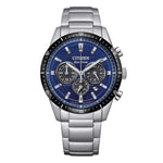 Load image into Gallery viewer, Citizen T9 Crono CA4624-56L - bracciale e cassa acciaio - quadrante blu con datario e cronografo