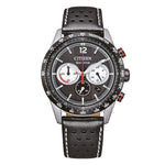 Load image into Gallery viewer, Citizen Racing Crono CA4717-06E - cassa acciaio - cinturino in pelle nero - quadrante nero con crono e datario