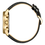Load image into Gallery viewer, Citizen Aviator Crono CA4723-03A - cinturino pelle nero - cassa acciaio placcato oro giallo - quadrante argento con crono e datario