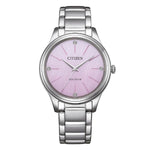 Load image into Gallery viewer, Citizen Lady EM1220-58X - bracciale e cassa acciaio - quadrante rosa con brillanti