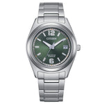 Load image into Gallery viewer, Citizen Lady Super Titanio 6150 AW1641-81L - bracciale e cassa titanio - quadrante verde con datario