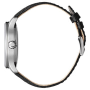 Citizen Automatico NJ0110-18A - cinturino nero - cassa acciaio - quadrante argento con datario