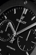 Load image into Gallery viewer, Hublot Classic Fusion Chronograph Black Magic 521.CM.1171.RX - cinturino gomma nera - cassa e lunetta in ceramica nera - quadrante nero con cronografo