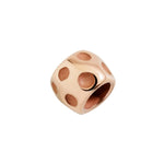 Load image into Gallery viewer, Componente granello in oro rosa 9K con superficie liscia e forma organica, dettaglio lucido.