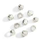 Load image into Gallery viewer, Set di 10 componenti granelli in argento 925 con forma organica e superfici lucide.