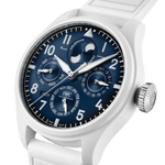 Load image into Gallery viewer, IWC Big Pilot’s Watch Perpetual Calendar Proset Le Petit Prince IW339601 - cassa ceramica bianca - cinturino gomma bianco - quadrante blu con calendario perpetuo