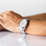 Load image into Gallery viewer, Festina Timeless Chronograph F20463/1 - bracciale e cassa acciaio - quadrante argento con cronografo e datario - polso