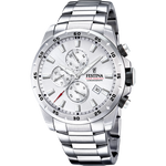 Load image into Gallery viewer, Festina Timeless Chronograph F20463/1 - bracciale e cassa acciaio - quadrante argento con cronografo e datario
