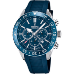 Load image into Gallery viewer, Festina Ceramic F20515/1 - cassa acciaio - cinturino gomma blu - quadrante blu con cronografo e datario