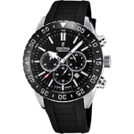 Load image into Gallery viewer, Festina Ceramic F20515/2 - cassa acciaio - cinturino gomma nera - quadrante nero con cronografo e datario