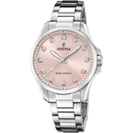 Load image into Gallery viewer, Festina Solar energy F20654/2 - bracciale e cassa acciaio - quadrante rosa con brillanti