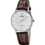 Load image into Gallery viewer, Festina Classics F20690/2 - cinturino marrone pelle - cassa acciaio - quadrante argento