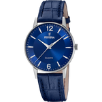 Load image into Gallery viewer, Festina Classic F20690/3 - cinturino pelle blu - cassa acciaio - quadrante blu con indici argentati
