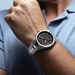 Load image into Gallery viewer, Festina Timeless Chronograph F20694/6 - bracciale e cassa acciaio - quadrante nero con cronografo e datario - polso