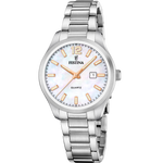 Load image into Gallery viewer, Festina Classic F20737/6 - bracciale e cassa acciaio - quadrante madreperla con datario e indici oro