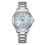 Load image into Gallery viewer, Citizen Lady FE6121-67L - bracciale e cassa acciaio - quadrante azzurro con datario