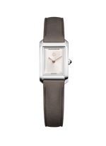 Load image into Gallery viewer, Baume & Mercier Hampton 10859 - cassa acciaio - cinturino pelle marrone - quadrante argento caldo