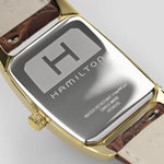 Load image into Gallery viewer, Hamilton American Classic Boulton Quartz H13431553 - cassa acciaio dorato - cinturino marrone in pelle - quadrante argento