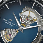 Load image into Gallery viewer, Hamilton Jazzmaster Open Heart Auto H32675140 - cassa e bracciale acciaio - quadrante blu con movimento a vista