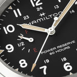 Load image into Gallery viewer, Hamilton Khaki Field Mechanical Power Reserve H69509130 - bracciale e cassa acciaio - quadrante nero con indicatore di carica